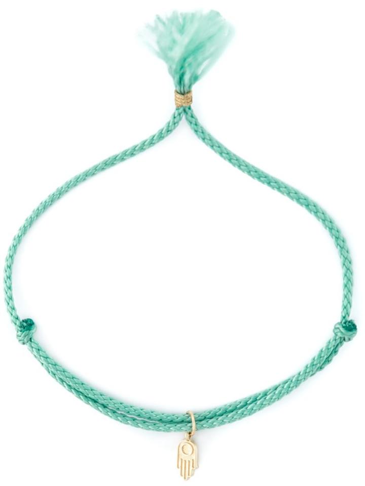Luis Morais Hanging Hamsa Tassel Bracelet, Adult Unisex, Green