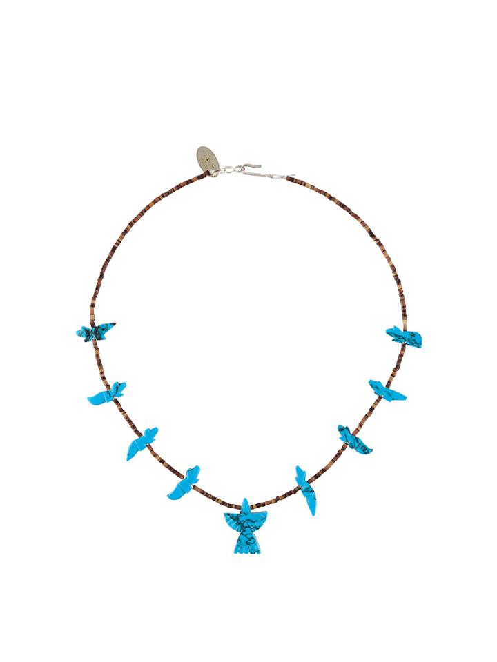 Jessie Western Animals Motifs Beaded Necklace - Blue
