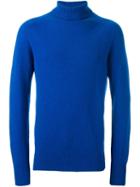 Ymc Roll Neck Pullover, Men's, Size: Large, Blue, Cashmere/merino