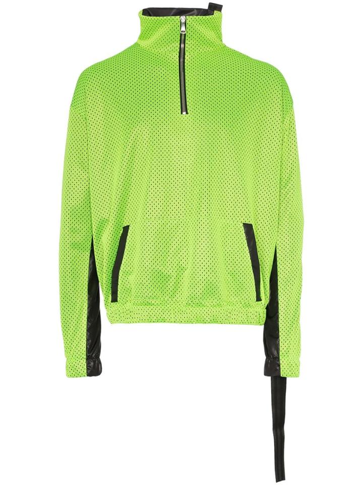 Duo Green And Black Nylon Zip Jacket