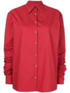Rouge Margaux Extra Long Sleeve Shirt - Red