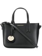 Emporio Armani Medium Charm-detail Tote - Black