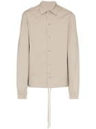 Rick Owens Drkshdw Snap Button Long Sleeve Cotton Blend Shirt Jacket -