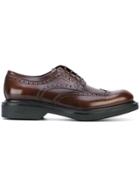 Salvatore Ferragamo Brogue Detail Derby Shoes - Brown