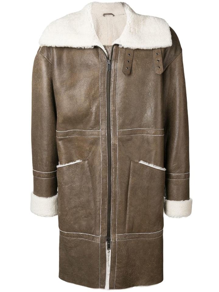 Desa 1972 Shearling Coat - Neutrals