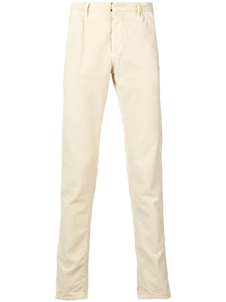 Incotex Corduroy Slim-fit Trousers - Neutrals