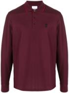 Burberry Walton Longsleeved Polo Shirt - Purple