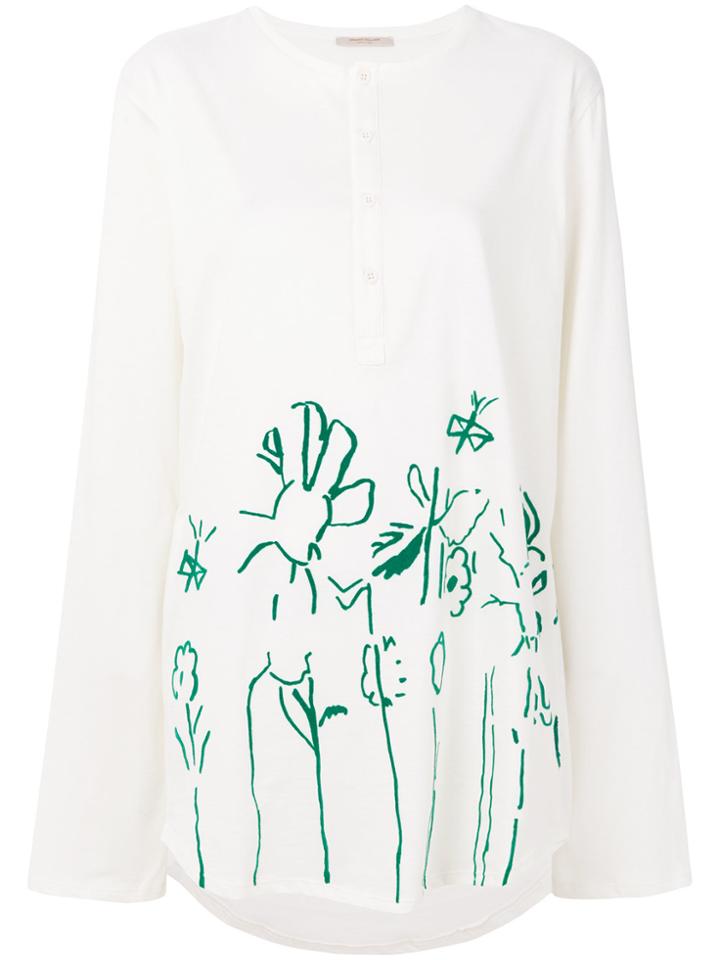 Ermanno Gallamini Front Printed Top - White