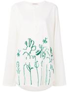 Ermanno Gallamini Front Printed Top - White
