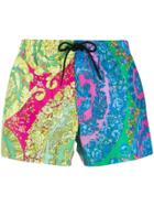 Versace Baroque Swim Shorts - Pink