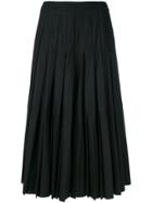 Rochas Pleated Midi Skirt - Black