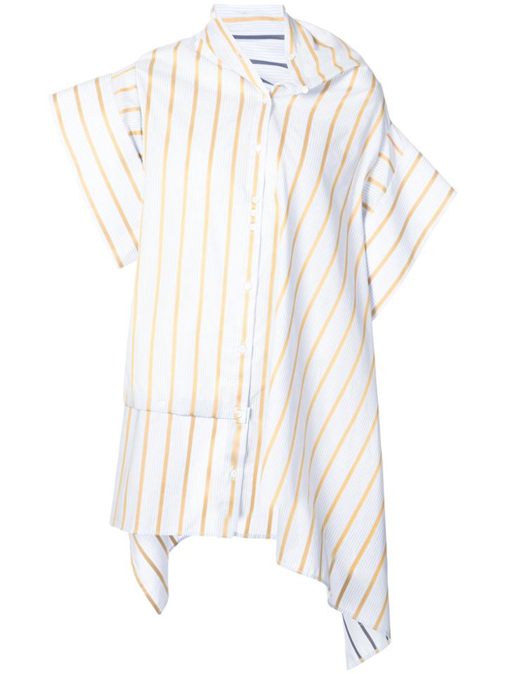 Palmer / Harding Off-shoulder Reversible Shirt - Blue