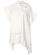 Palmer / Harding Off-shoulder Reversible Shirt - Blue