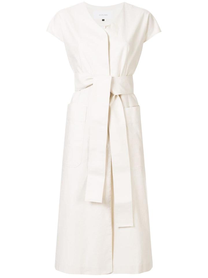 Le Ciel Bleu Belted Shift Dress - White