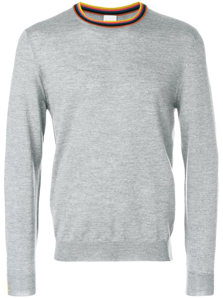 Paul Smith Stripe Trim Sweater - Grey