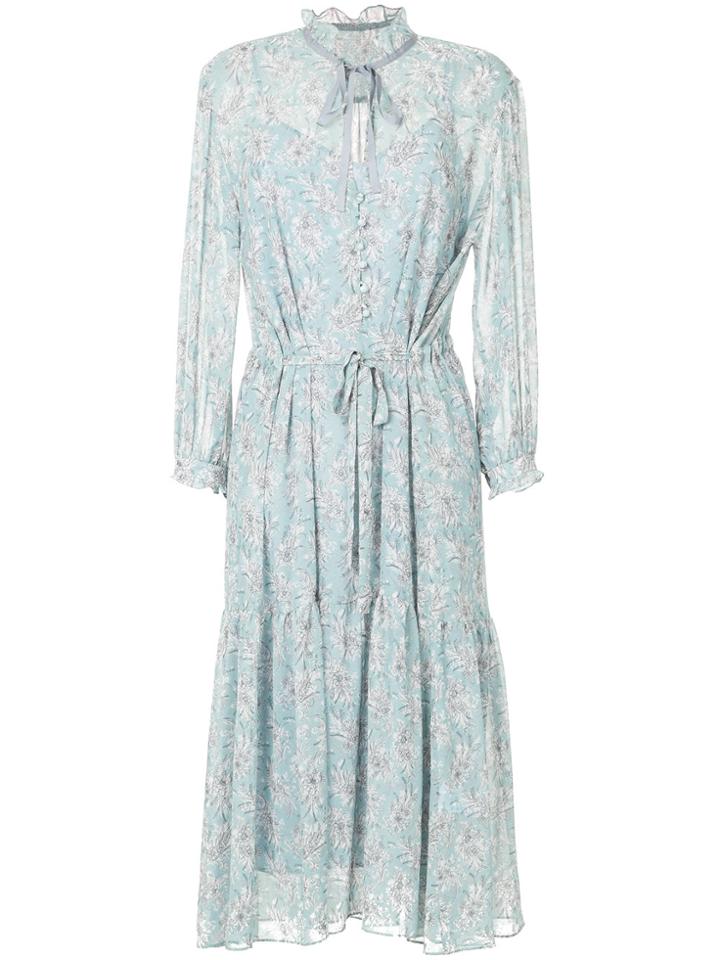 Cityshop Floral Print Shirt Dress - Blue