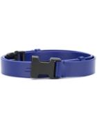 Jil Sander Safety Buckle Belt, Women's, Blue, Leather