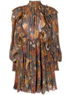 Ulla Johnson Printed Ruffle Dress - Brown