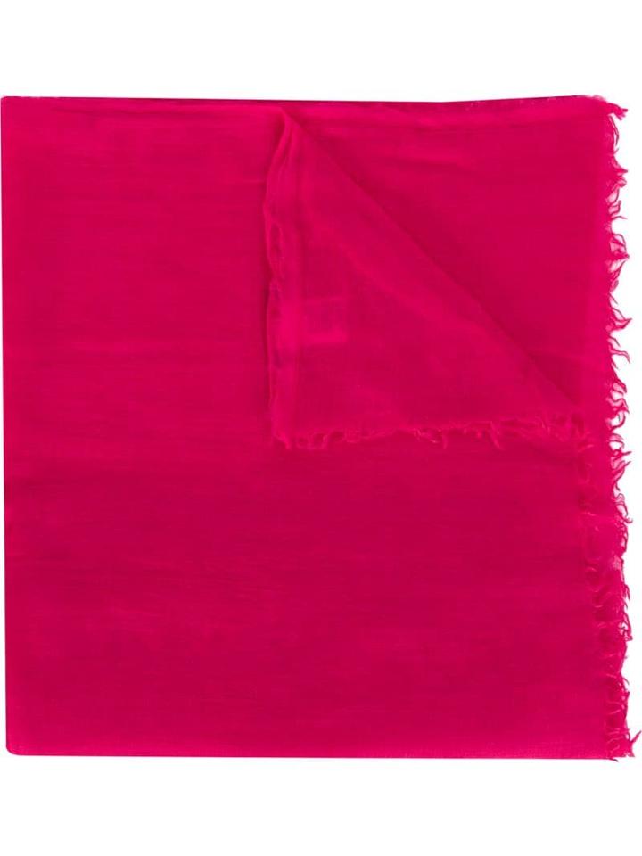 Faliero Sarti Frayed Hem Scarf - Pink