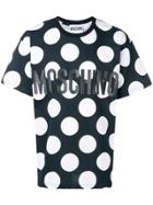 Moschino Logo Polka Dot T-shirt - Black