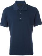 Alexander Mcqueen Spike Stud Placket Polo Shirt, Men's, Size: S, Blue, Cotton