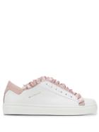 L'autre Chose Ruffled Trim Sneakers - White