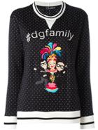 Dolce & Gabbana Family Print Polka-dot Sweater - Black