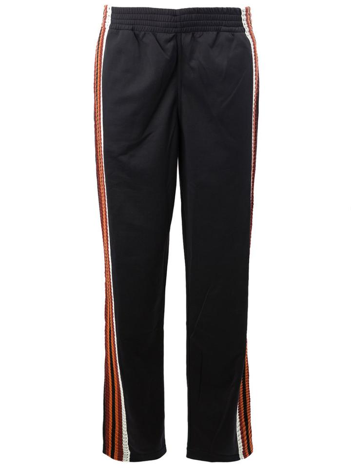 Grace Wales Bonner Crocheted Side Stripe Trousers, Men's, Size: Small, Black, Cotton/nylon