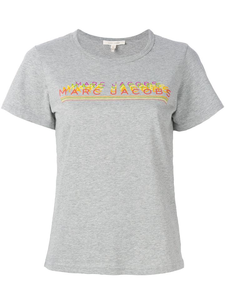 Marc Jacobs - Logo Print T-shirt - Women - Cotton - M, Women's, Grey, Cotton