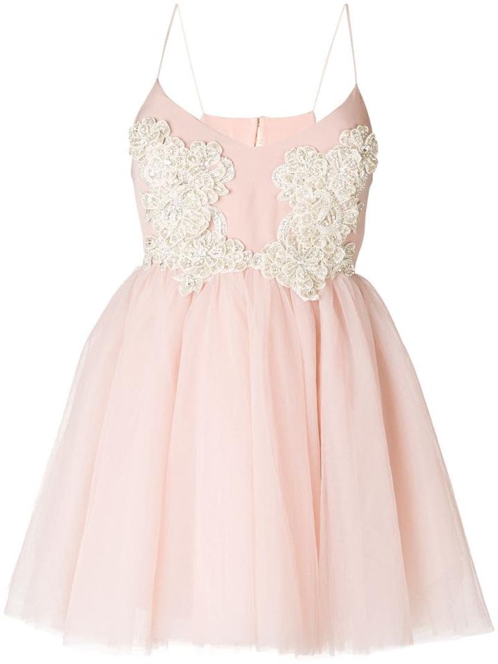 Loulou Embellished Tulle Mini Dress - Pink