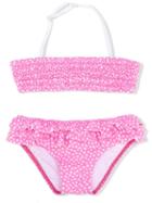 Elizabeth Hurley Beach Kids Heart Print Bikini, Girl's, Size: 11 Yrs, Pink/purple