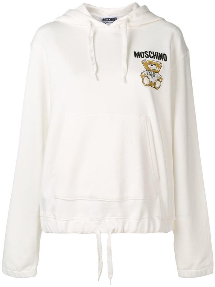 Moschino Sketch Bear Hoodie - White