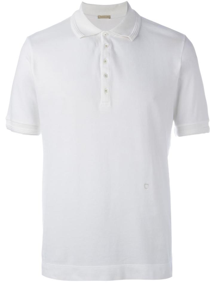 Massimo Alba Classic Polo Shirt, Men's, Size: M, White, Cotton/spandex/elastane