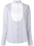 J.w.anderson Pinstripe Bib Shirt, Women's, Size: 12, White, Cotton