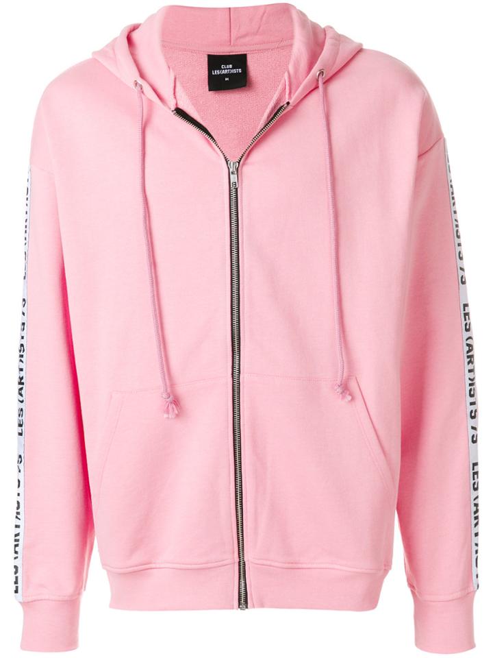 Les (art)ists Logo Sleeve Zipped Hoody - Pink & Purple