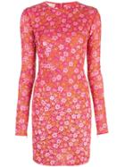 Michael Kors Collection Floral Fitted Dress - Pink