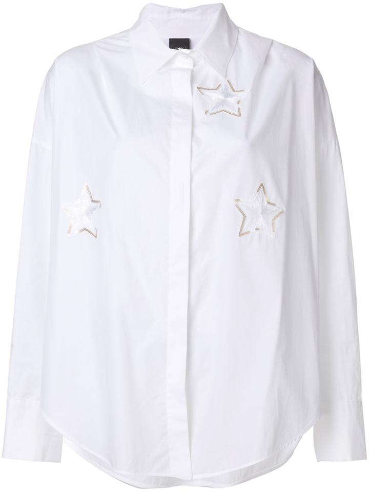 Lorena Antoniazzi Long Sleeves Shirt With Star Details - White