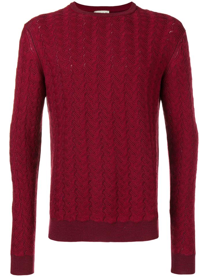 Etro Woven Patterned Jumper - Red