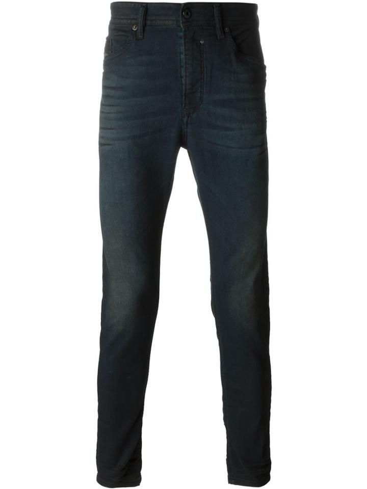 Diesel Spender Tapered Jeans, Men's, Size: 34, Blue, Cotton/polyester/spandex/elastane