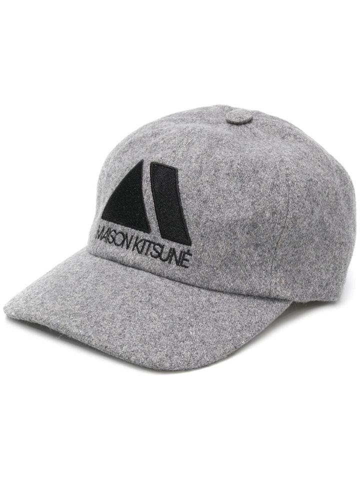 Maison Kitsuné Embroidered Logo Cap - Grey