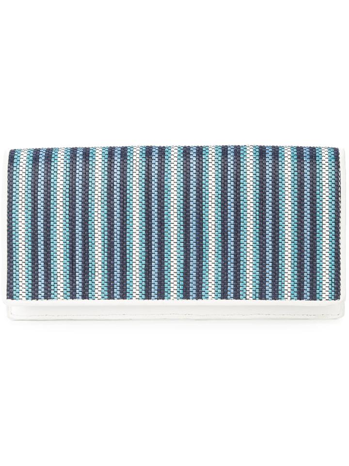 Dvf Diane Von Furstenberg Woven Stripe Wallet - Blue