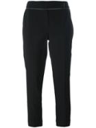 Brunello Cucinelli Cropped Pants, Women's, Size: 48, Black, Virgin Wool/spandex/elastane/polyester/cupro