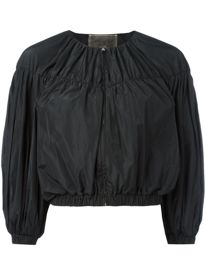 Giambattista Valli Cropped Ballon Sleeve Jacket - Black