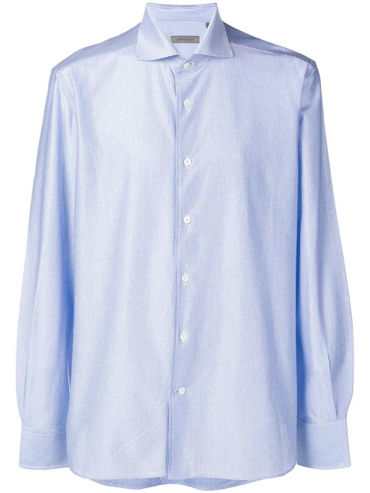 Corneliani Micro Patterned Shirt - Blue