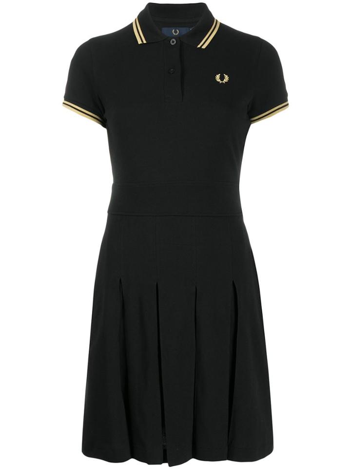 Fred Perry Embroidered Logo Polo Dress - Black