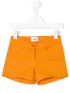 Fendi Kids - Denim Shorts - Kids - Cotton/spandex/elastane - 6 Yrs, Yellow/orange