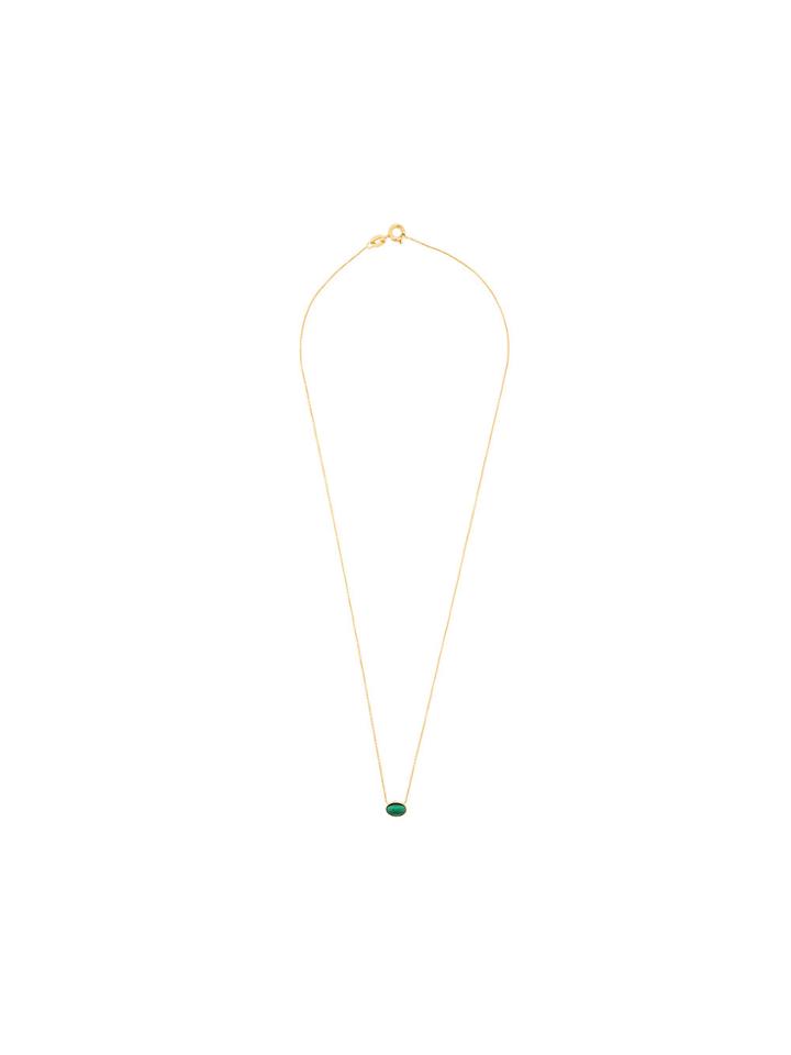 Wouters & Hendrix Gold Malachite Necklace - Metallic