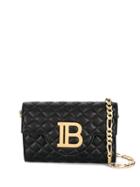 Balmain Quilted Leather Bbag Cross-body - Black