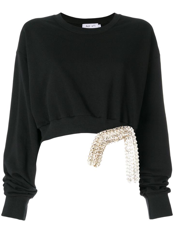 Act N&deg;1 Metal Detail Cropped Top - Black