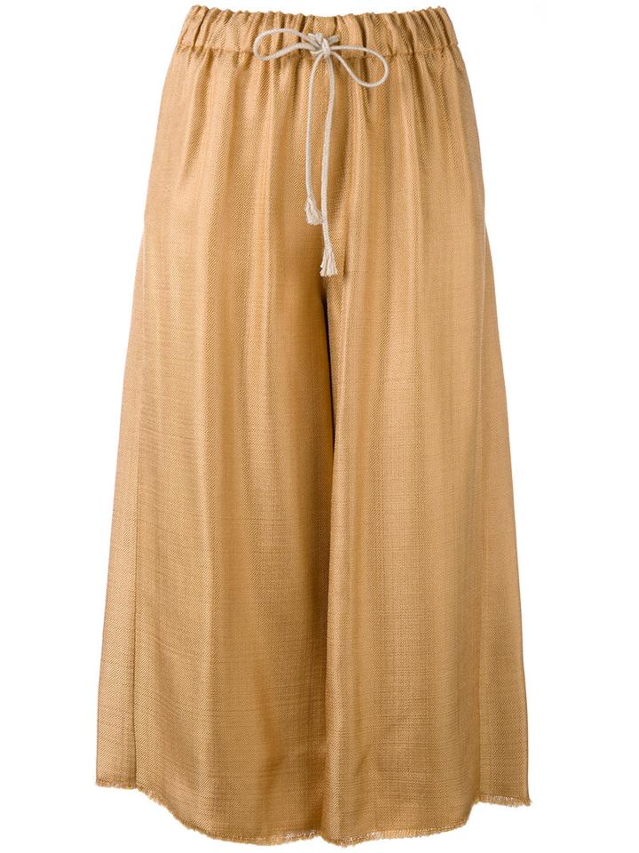 Forte Forte - Shining Structured Culotes - Women - Viscose/polyimide - 1, Yellow/orange, Viscose/polyimide